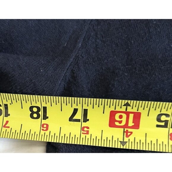 Ladies Cardigan Embroidered Collar Long Sleeve Cherries Navy Size Medium Topshop - Picture 7 of 12